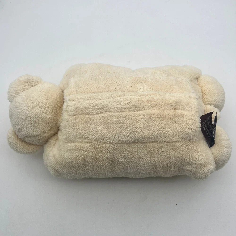 Ellis by Plush Image Cream Teddy Bear Pillow Pet Sherpa Fleece Plush 12 Inch